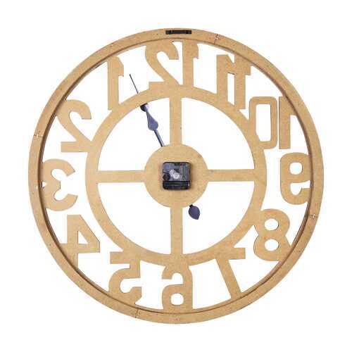 23" Round Wooden Open-Face Wall Clock