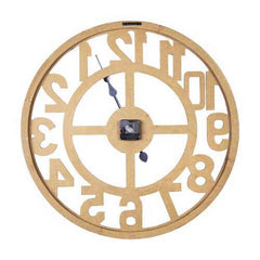 23" Round Wooden Open-Face Wall Clock
