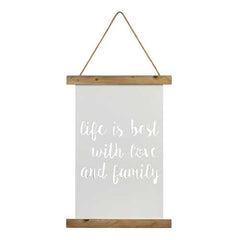 12" X 17" " Life is Best with Love and Family" Wall Art