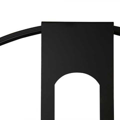 28" Round Metal Matte Black Wall Clock