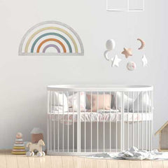 Rainbow Wall Decor with Distressed Finish