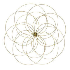 Metal Flower Wall Decor with Gold Foils Accent