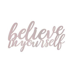 Motivational Typography Wall Art with Pink Matte Finish