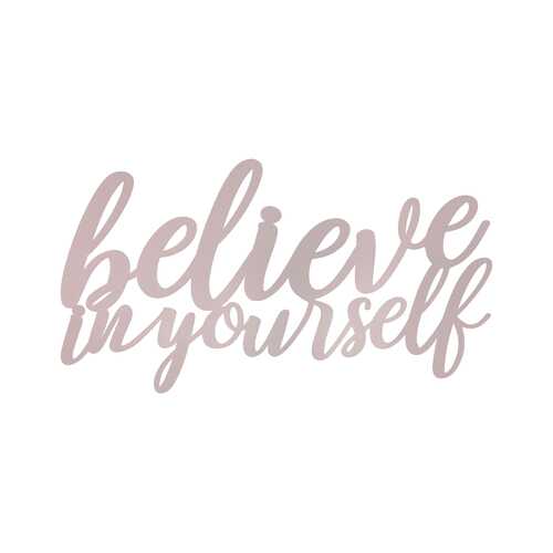 Motivational Typography Wall Art with Pink Matte Finish