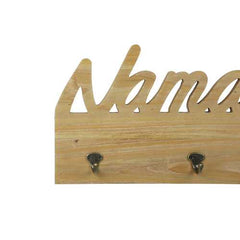 Greeting Wooden Wall Decor with Hooks