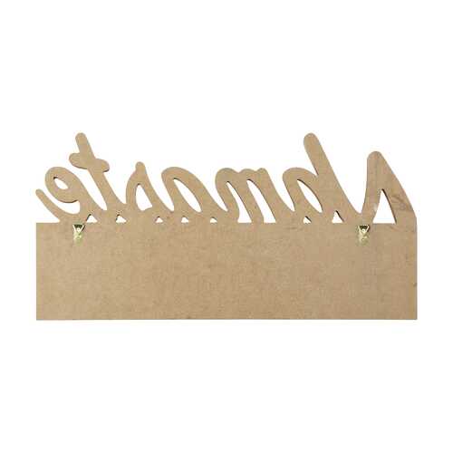 Greeting Wooden Wall Decor with Hooks