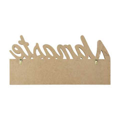 Greeting Wooden Wall Decor with Hooks