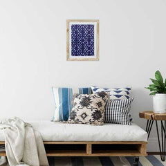 11" X 14" Geometric Design Framed Wall Art with Glass Features