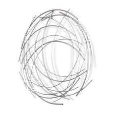 Silver Metal Abstract Round hanging Wall Art Decor