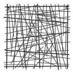 Black Metal Abstract Linear Array hanging Wall Art Decor