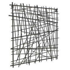 Black Metal Abstract Linear Array hanging Wall Art Decor