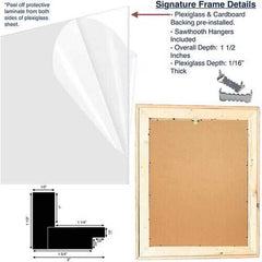 27"x39" Rustic Smoky Black Picture Frame with Plexiglass Holder