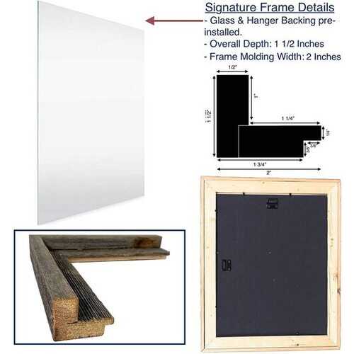 21"x26" Natural Weathered Grey Picture Frame