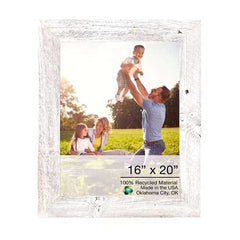 19"x23" Rustic White Washed  Picture Frame