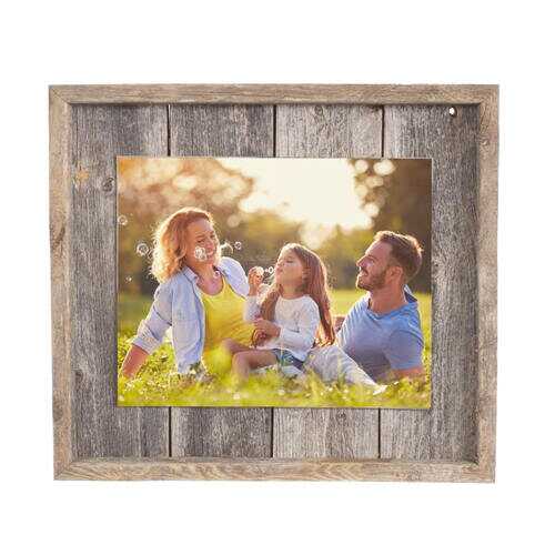10"x11" Natural Weathered Grey Picture Frame with Plexiglass Holder