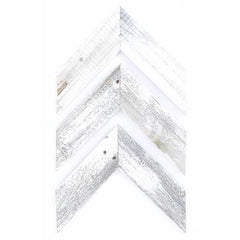 Set of 3 White Wash Reclaimed Wood Chevron Arrow