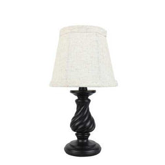Twisted Black Candlestick Accent Lamp