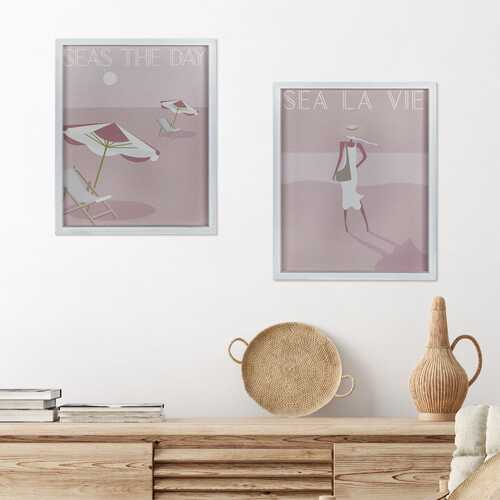 Stratton Home Decor "Seas the Day" Framed Wall Art