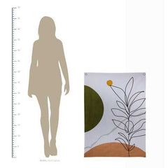 Stratton Home Decor Terracotta Minimal Line Art Wall Tapestry