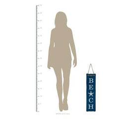 Stratton Home Decor Blue and White "Beach" Wall Art