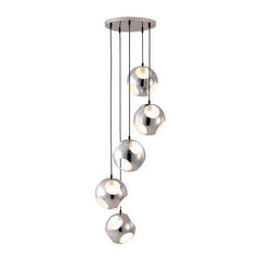 23.6" X 23.6" X 68" Chrome Shower Ceiling Lamp