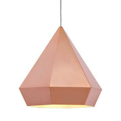 13.8" x 13.8" x 13" Rose Gold, Painted Metal, Steel, Ceiling Lamp