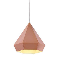 13.8" x 13.8" x 13" Rose Gold, Painted Metal, Steel, Ceiling Lamp
