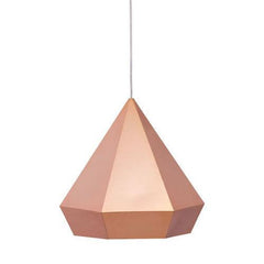 13.8" x 13.8" x 13" Rose Gold, Painted Metal, Steel, Ceiling Lamp