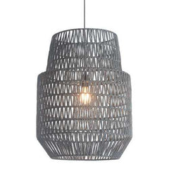 17.7" X 17.7" X 23.6" Synthetic Woven Metal Daydream Ceiling Lamp