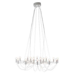 42.5" x 42.5" x 11" White, Metal, Ceiling Lamp