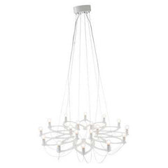 42.5" x 42.5" x 11" White, Metal, Ceiling Lamp