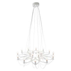 42.5" x 42.5" x 11" White, Metal, Ceiling Lamp