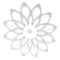 42.5" x 42.5" x 11" White, Metal, Ceiling Lamp
