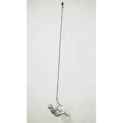3.5" x 3.5" x 5.5" Silver Climbing Man - Wall Art