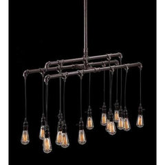 42" X 13" X 63" Steel Metal Ceiling Lamp