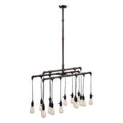 42" X 13" X 63" Steel Metal Ceiling Lamp