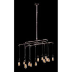 42" X 13" X 63" Steel Metal Ceiling Lamp