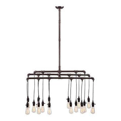 42" X 13" X 63" Steel Metal Ceiling Lamp