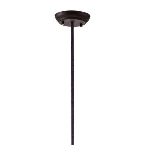 15.7" x 15.7" x 60" Rust, Glass, Metal, Ceiling Lamp