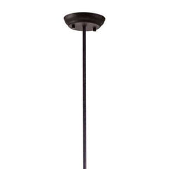 15.7" x 15.7" x 60" Rust, Glass, Metal, Ceiling Lamp