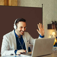 Single Panel Room Divider Privacy Partition Screen for Office Home-Coffee - Color: Coffee